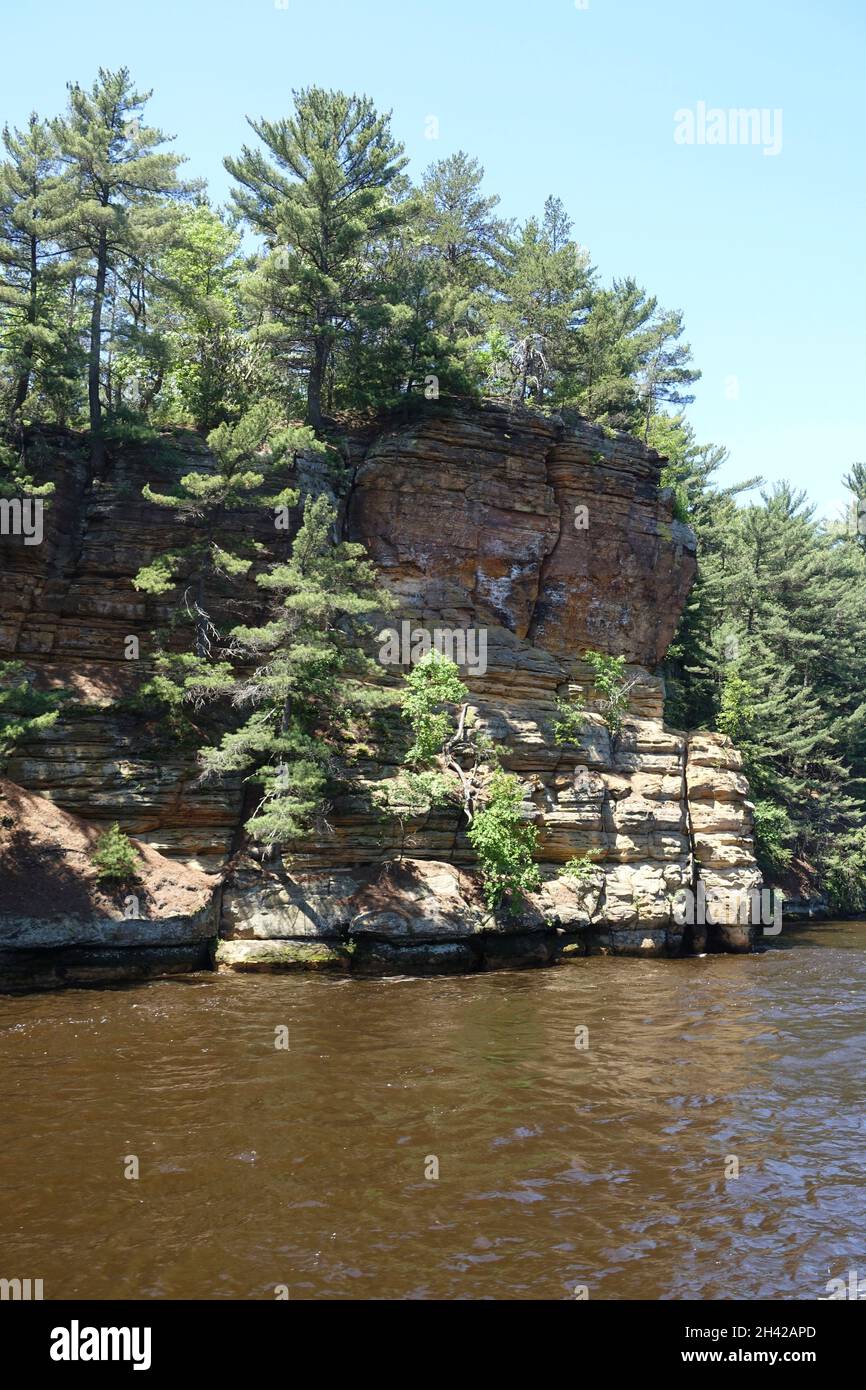 Upper river boat tour, Wisconsin Dells, Wisconsin Stock Photo Alamy