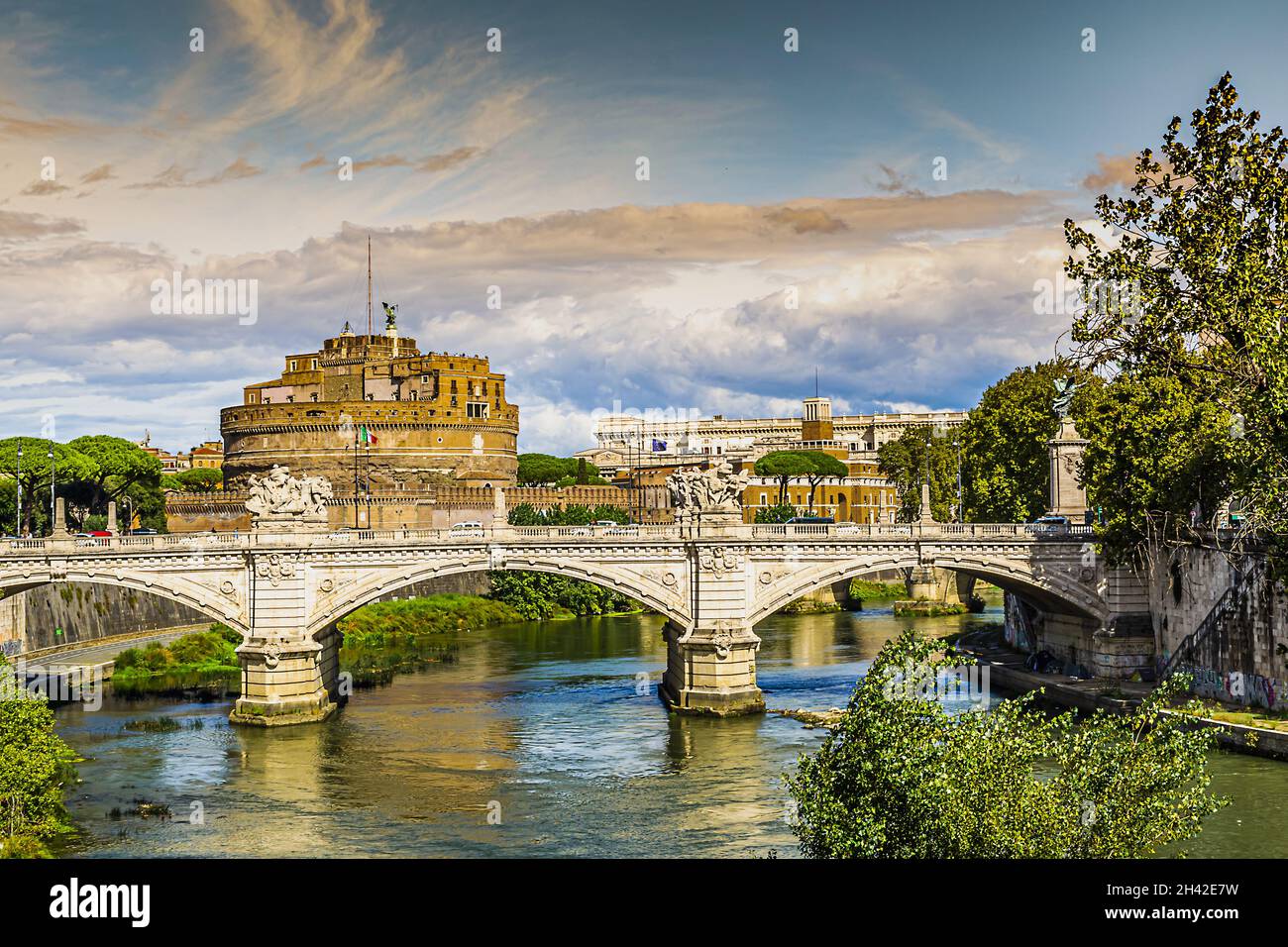 Rome - Castel Sant’Angelo, also called Hadrian's Mausoleum Stock Photo ...