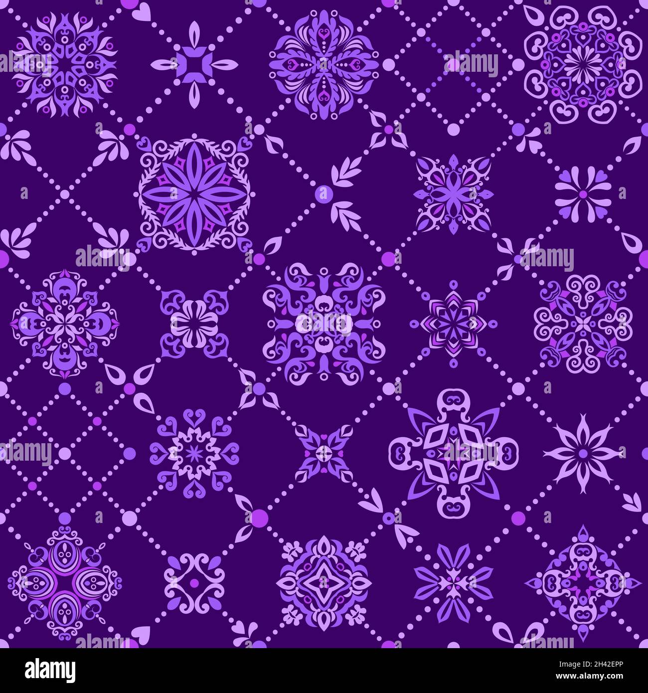 Vector abstract nature decorative elements seamless pattern Stock ...