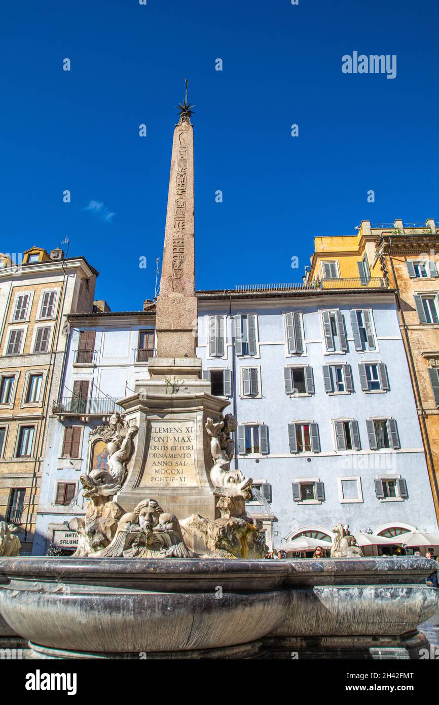 Rome - the facades of some of the most famous historic buildings Stock ...