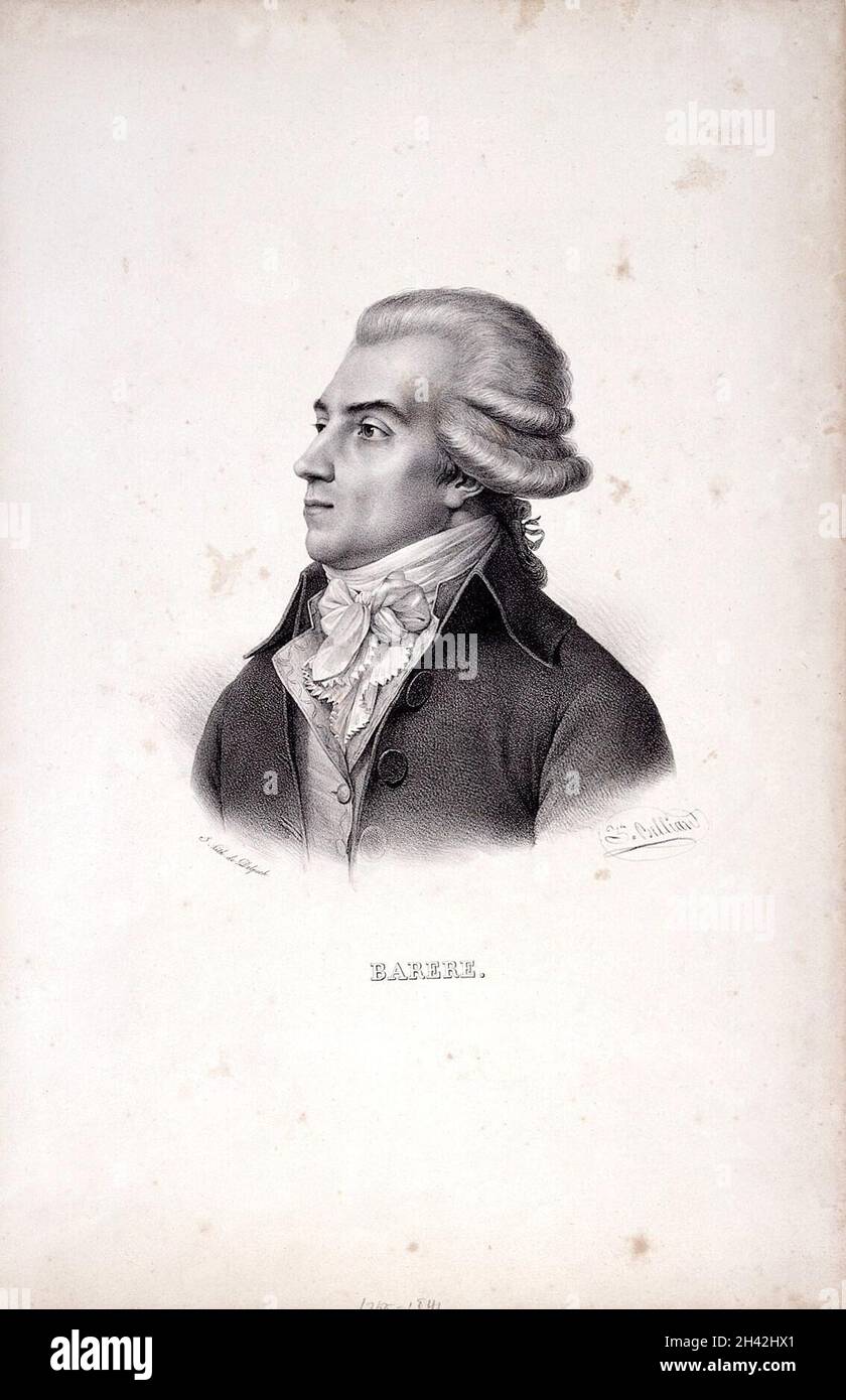Bertrand Barère de Vieuzac (1755-1841). Lithograph by Zéphirin-Félix-Jean-Marius Belliard. Stock Photo