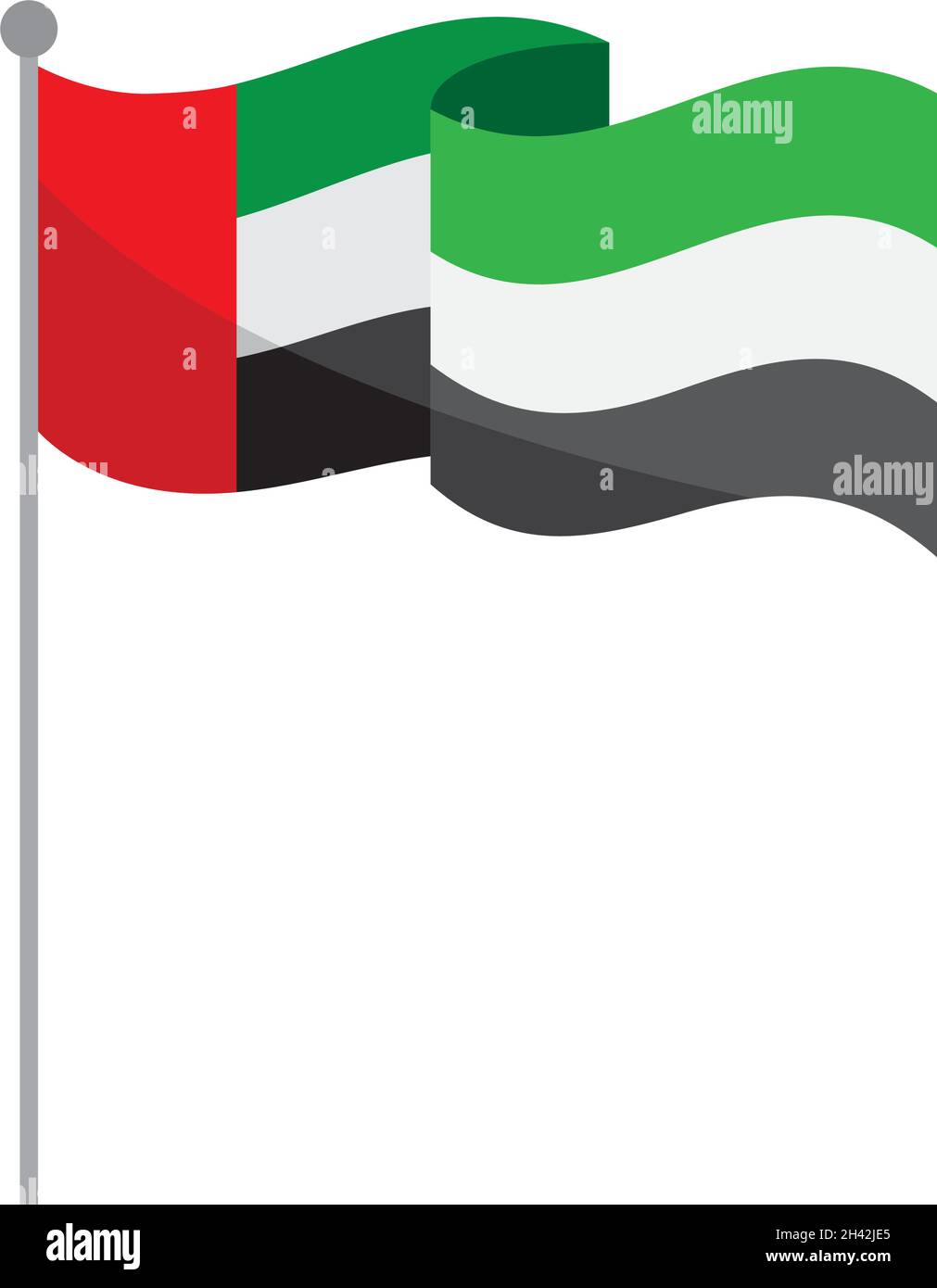 UAE flag in pole waving Stock Vector Image & Art Alamy
