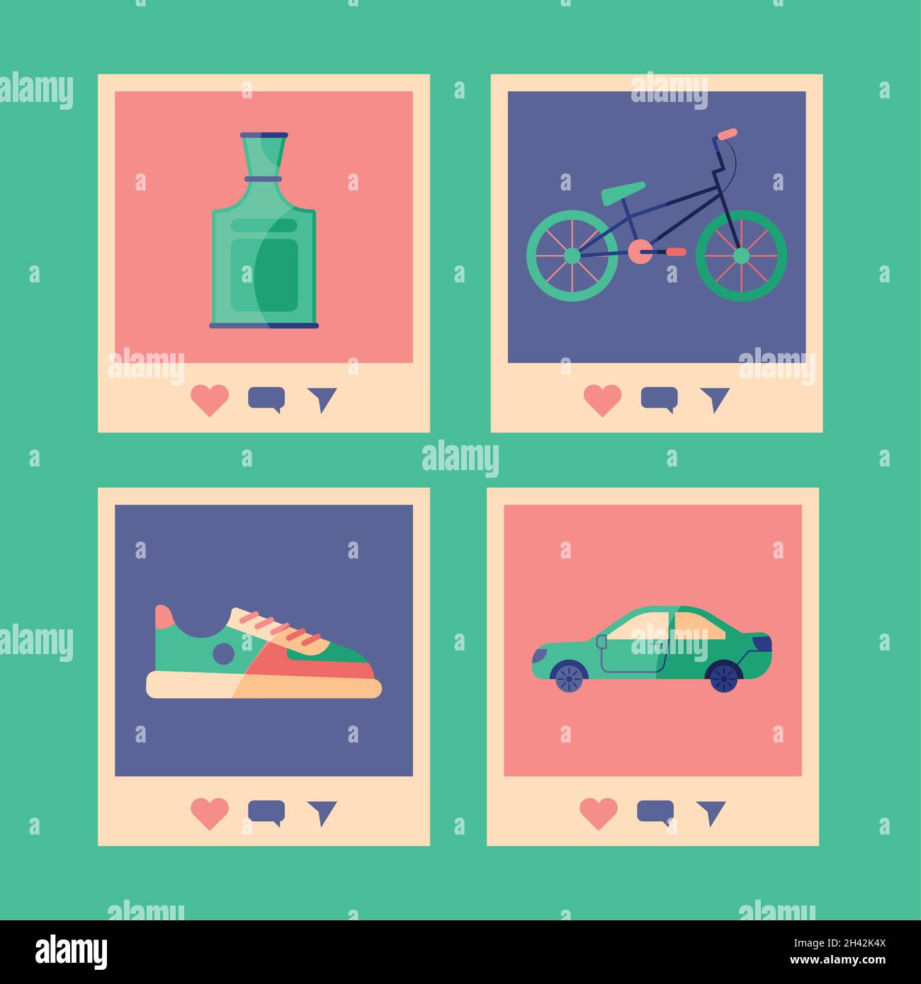 technology concept set four icons Stock Vector Image & Art - Alamy