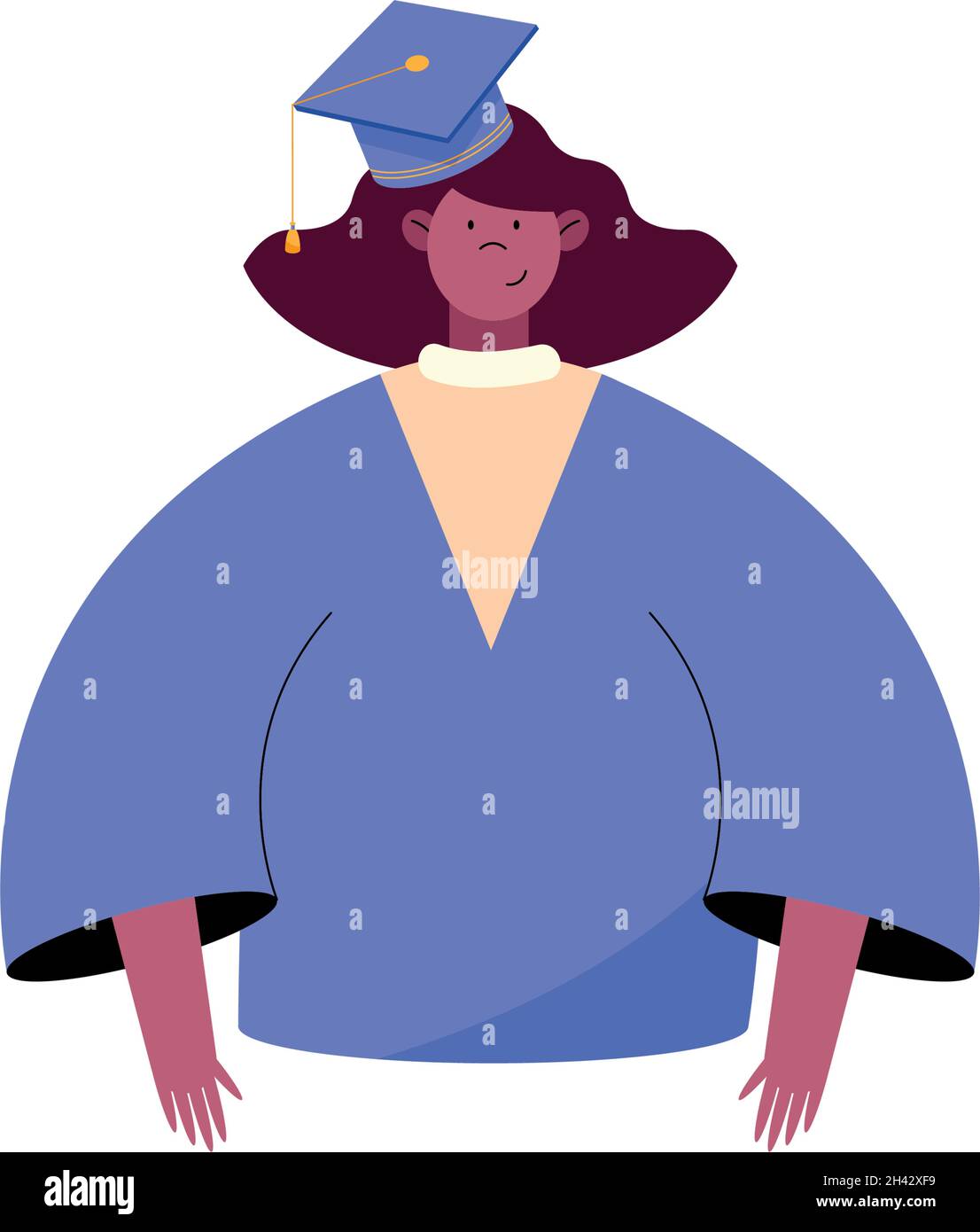 afro woman graduate character icon Stock Vector Image & Art - Alamy
