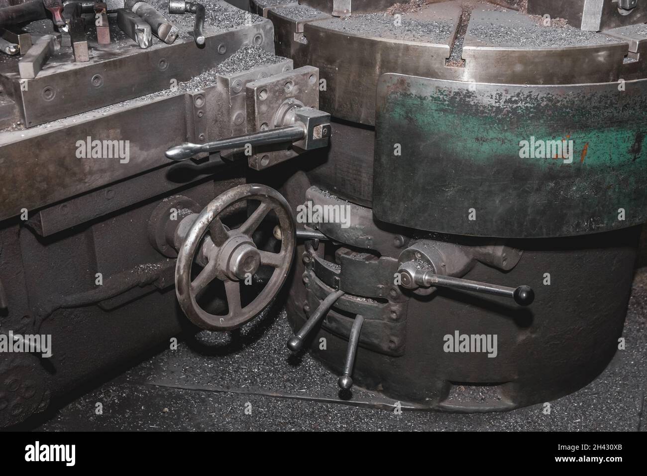 Old carousel machine tools and equipment for metalworking iron products ...