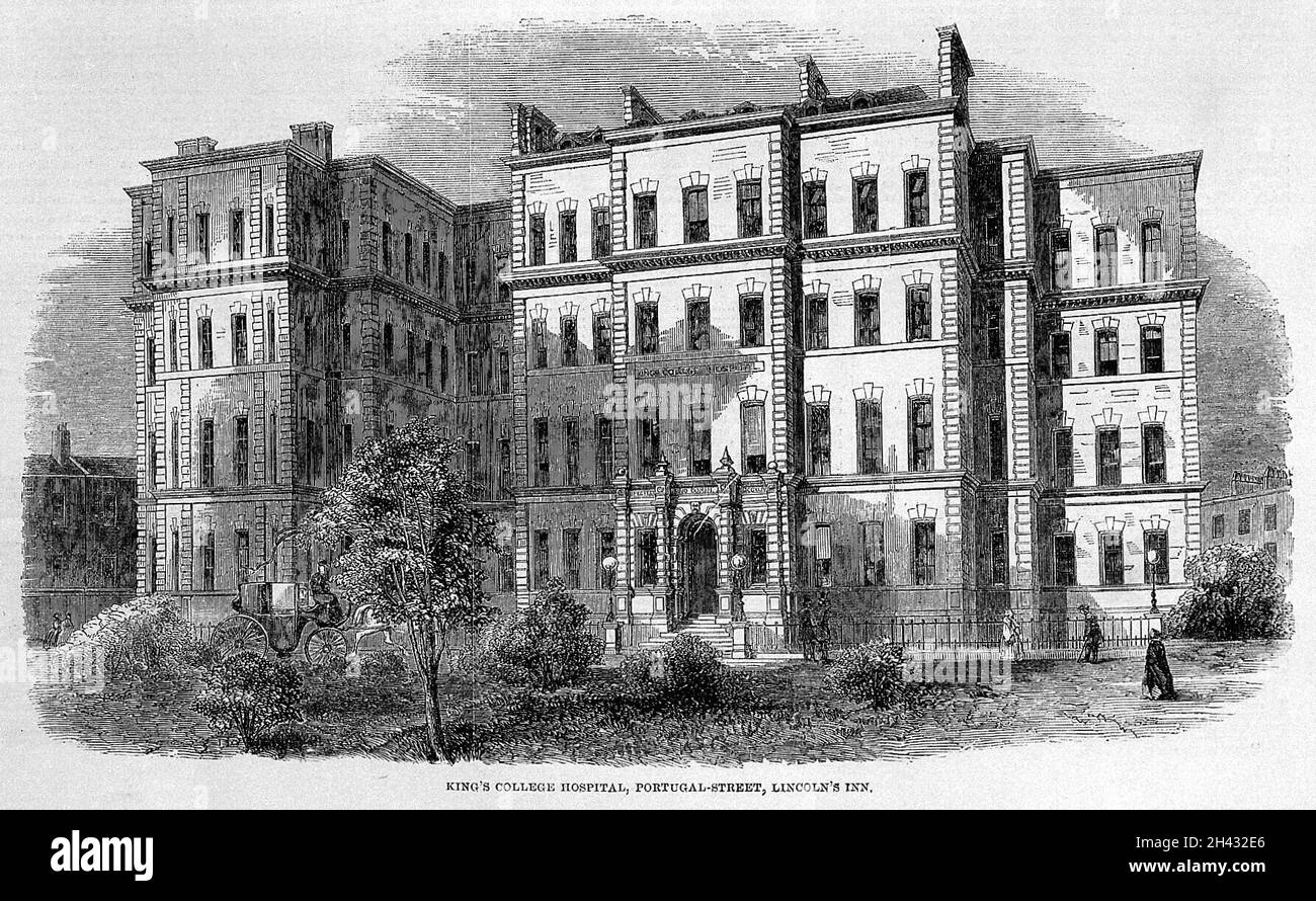 King's College Hospital, Portugal-Street, Lincoln's Inn. Stock Photo