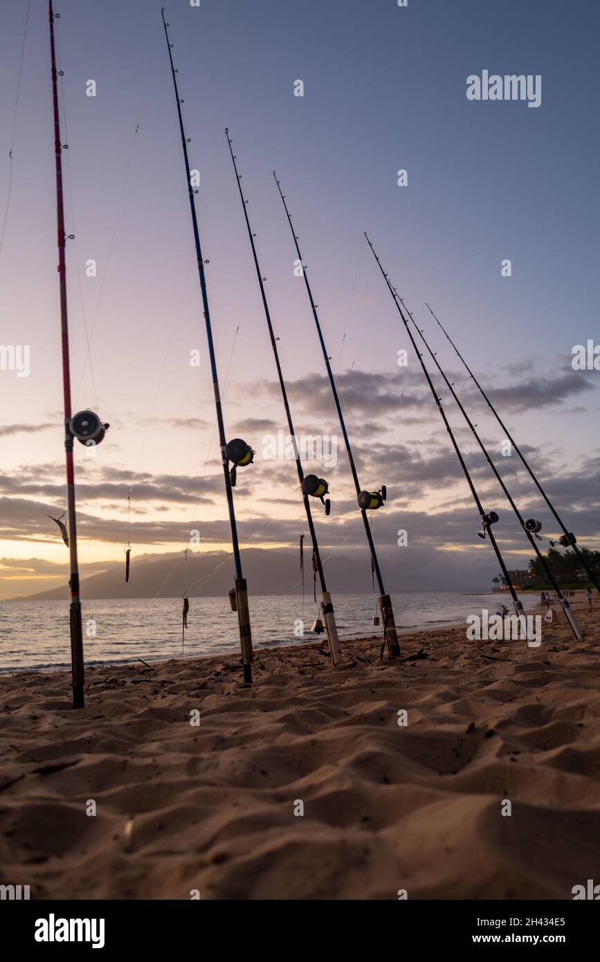 Fishing rod rods big game fishing ocean sea tropical hi-res stock  photography and images - Alamy