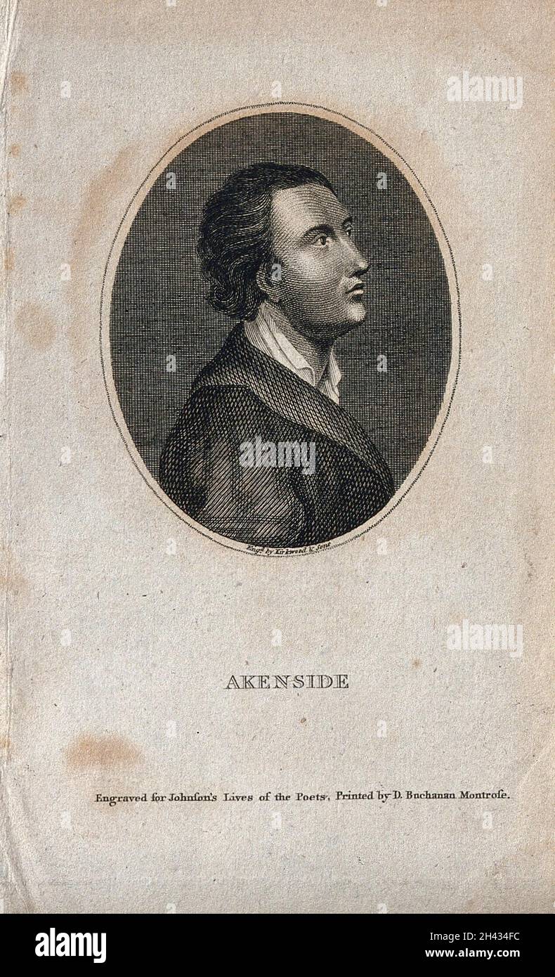 Mark Akenside. Line engraving by Kirkwood & sons Stock Photo Alamy