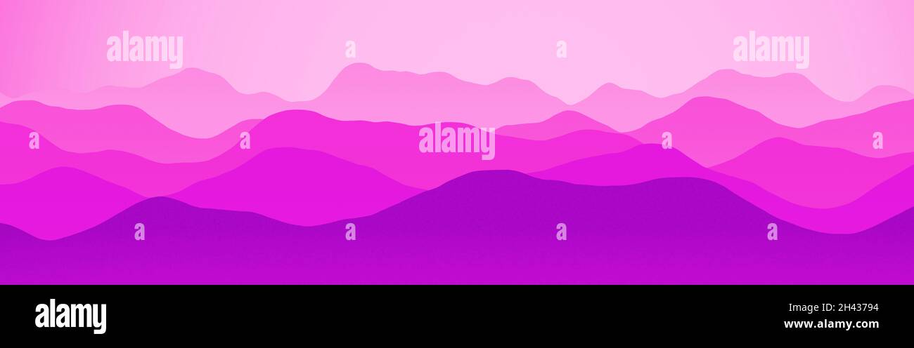 artistic mountains ridges at sun rising time digitally drawn background ...