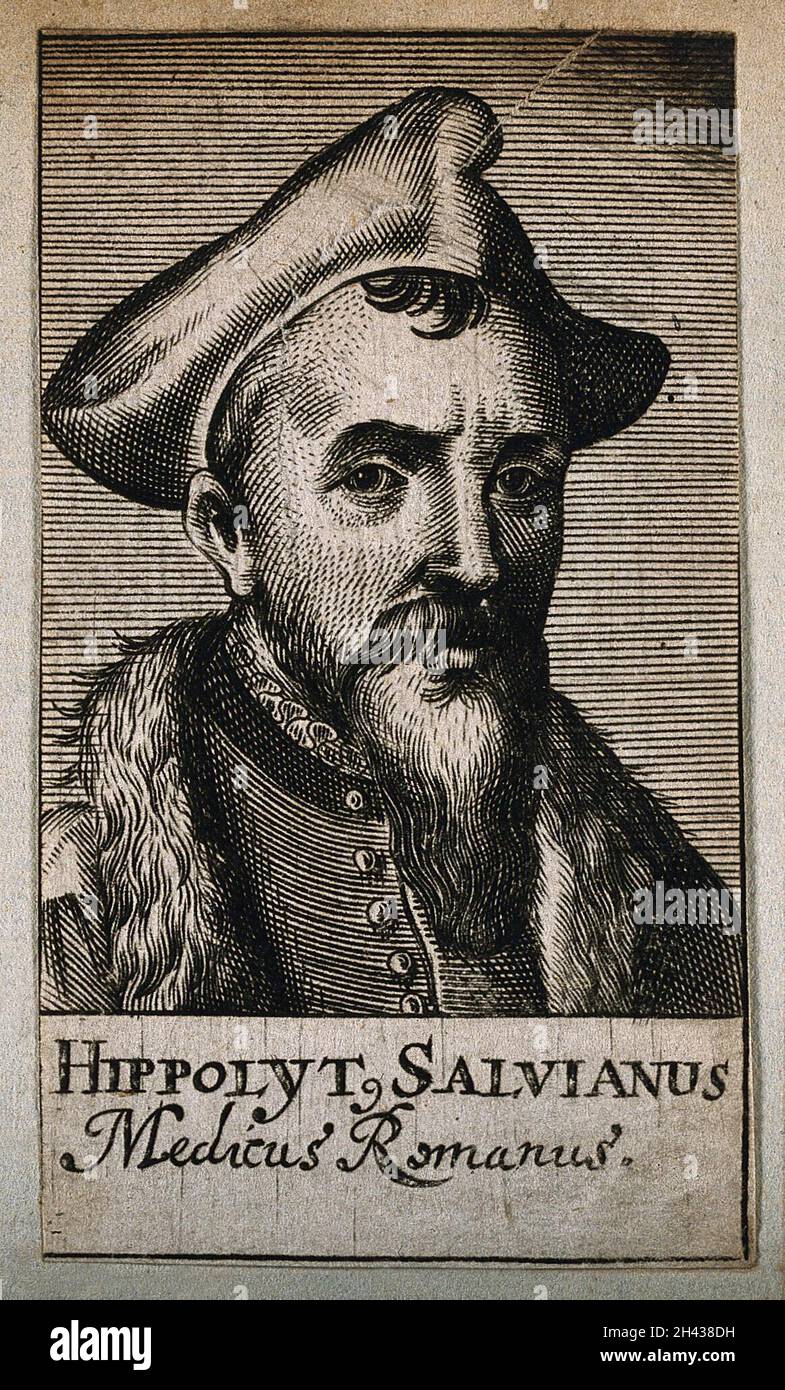 Hippolytus Salvianus. Line engraving, 1688 Stock Photo Alamy