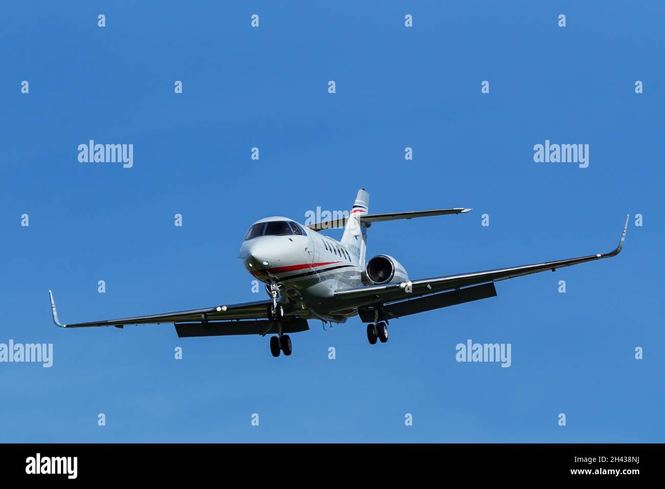 CENTENNIAL, USAOCTOBER 17 Raytheon Hawker airplane flies on October