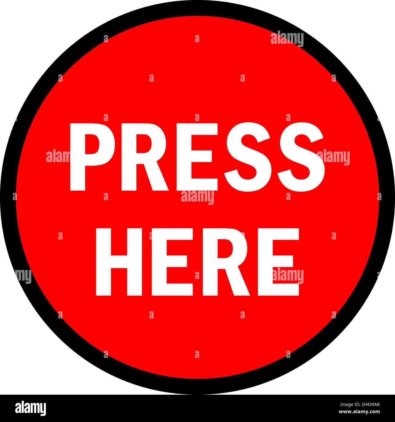 Press here button sign. Signs and symbols. Stock Vector