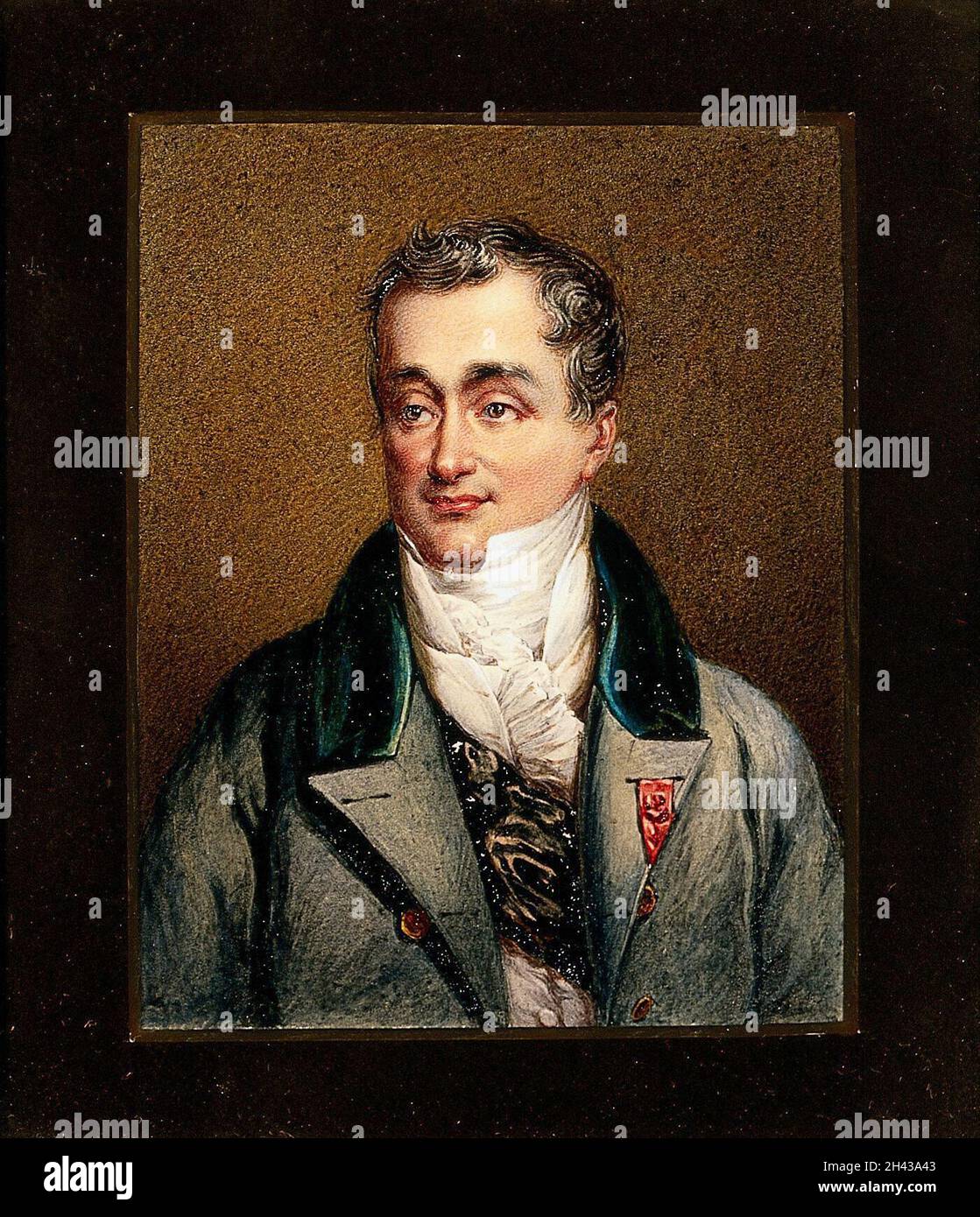 Marie-François-Xavier Bichat, head and shoulders. Gouache. Stock Photo