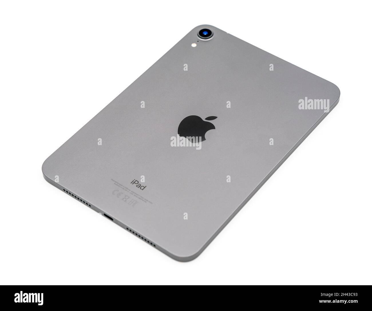 Apple iPad Mini 6 cut out isolated on white bakcground Stock Photo