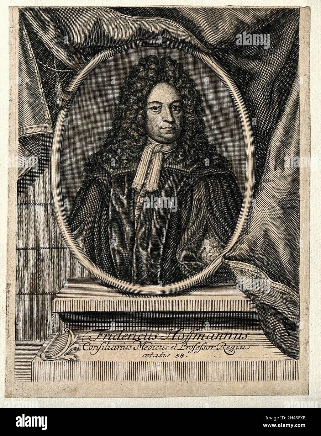 Friedrich Hoffmann II. Line engraving Stock Photo Alamy