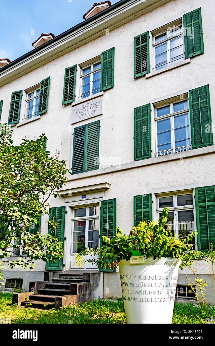 Last home of Johanna Spyri, author of Heidi; Zuerich, Zeltweg; letzte Wohnung Johanna Spyri (Autorin von Heidi), Zürich Zeltweg Stock Photo