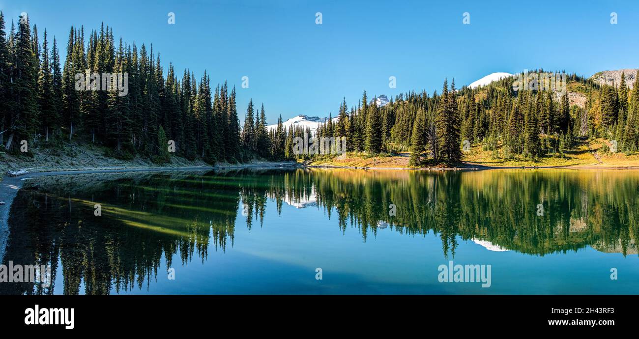 Rainer Shadow Scenic reflection from Shadow Lake and Mount Rainier in the background ...