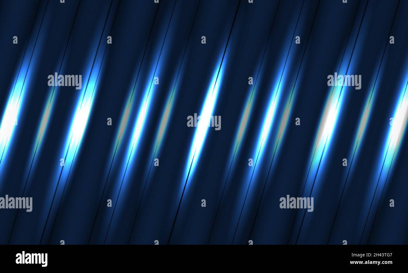 Dark blue luxury geometric background with diagonal glowing light ...