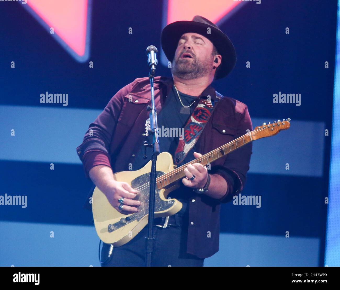 Austin, USA. 30th Oct, 2021. Lee Brice performs at the iHeartCountry