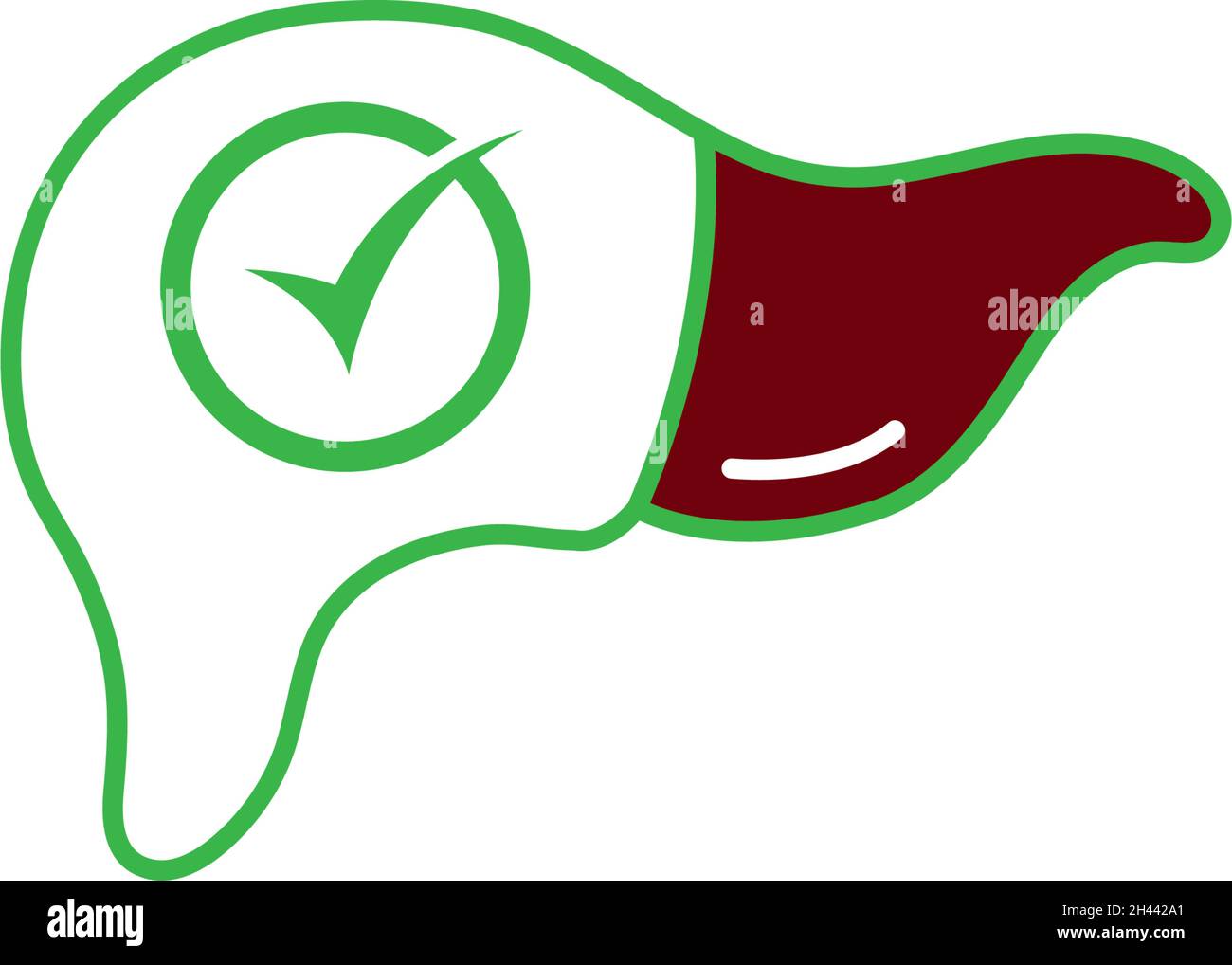 Human liver icon logo design template vector Stock Vector