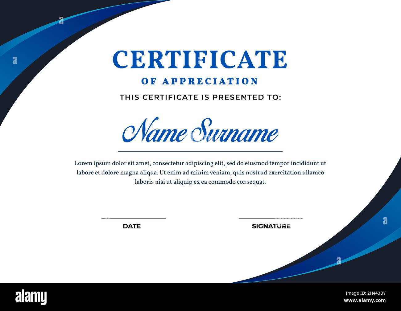 Certificate Appreciation Creative Template High Resolution Stock Regarding Certificates Of Appreciation Template