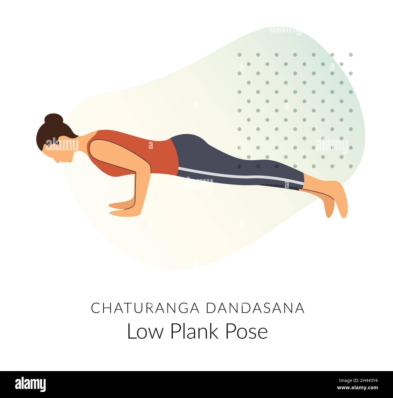 Women Silhouette. High Plank Yoga Pose. Uttihita Chaturanga Dandasana Stock  Vector - Illustration of asana, class: 85894596