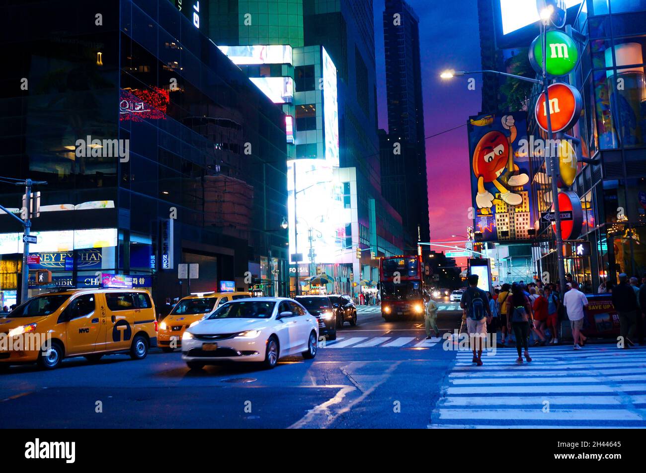 New York Times Square with traffic Stock Photo