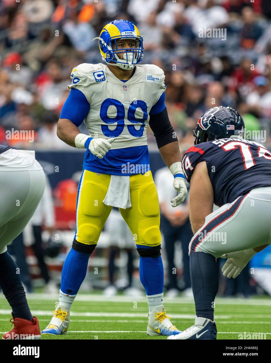 Houston, Texas, USA. October 31. DT Aaron Donald #99 of the Los