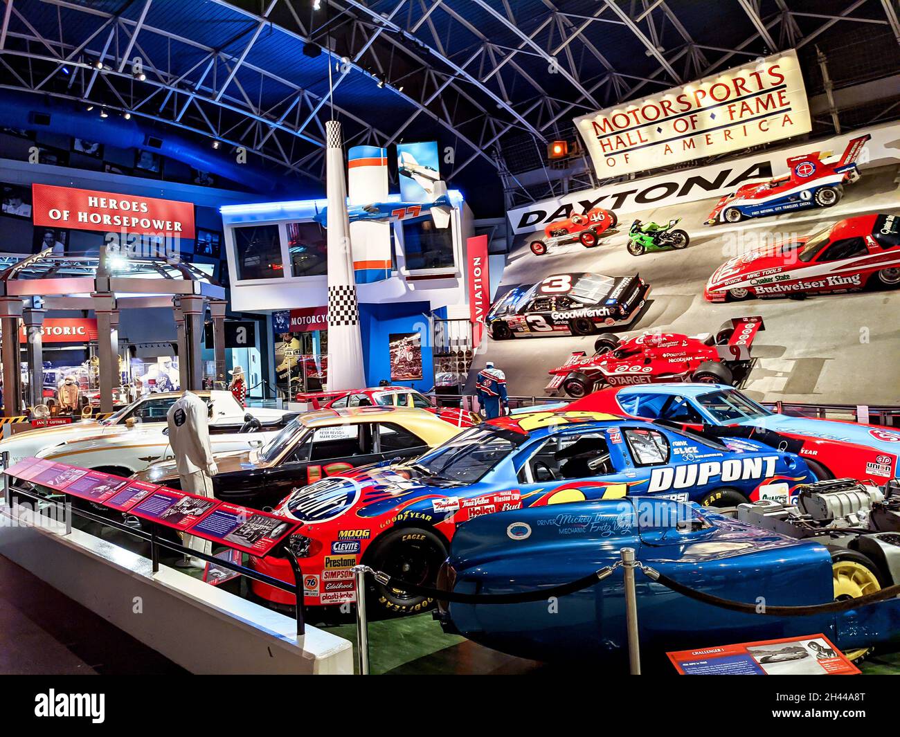 Motorsports Hall of Fame, Daytona Speedway, Florida honors motorsports competitors and contributors from the United States from all disciplines Stock Photo