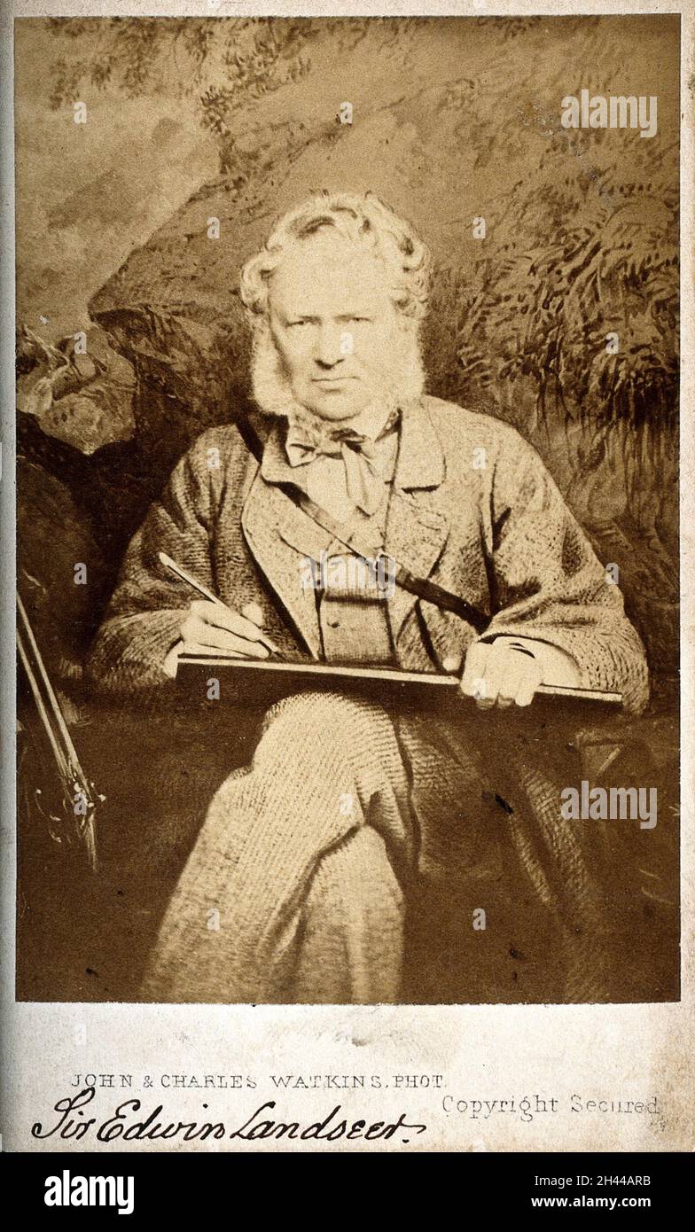 Sir Edwin Landseer. Photograph by John & Charles Watkins. Stock Photo