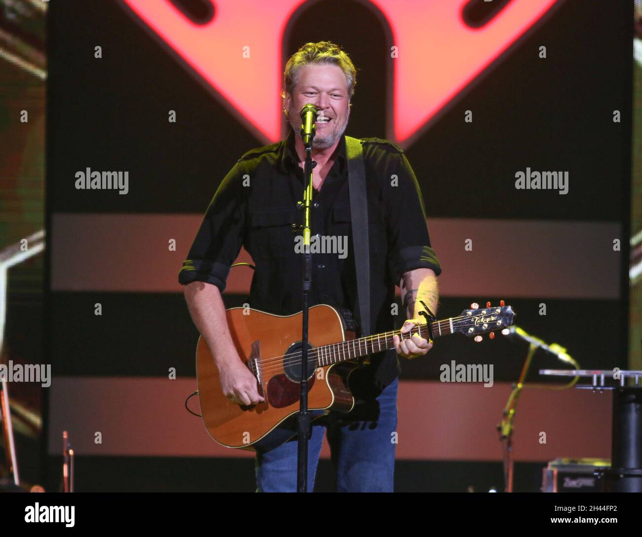 Blake Shelton performs at the iHeartCountry Festival at the Frank Erwin Center on Saturday, Oct. 30, 2021, in Austin, Texas. Photo by Jack Plunkett/imageSPACE/MediaPunch Stock Photo