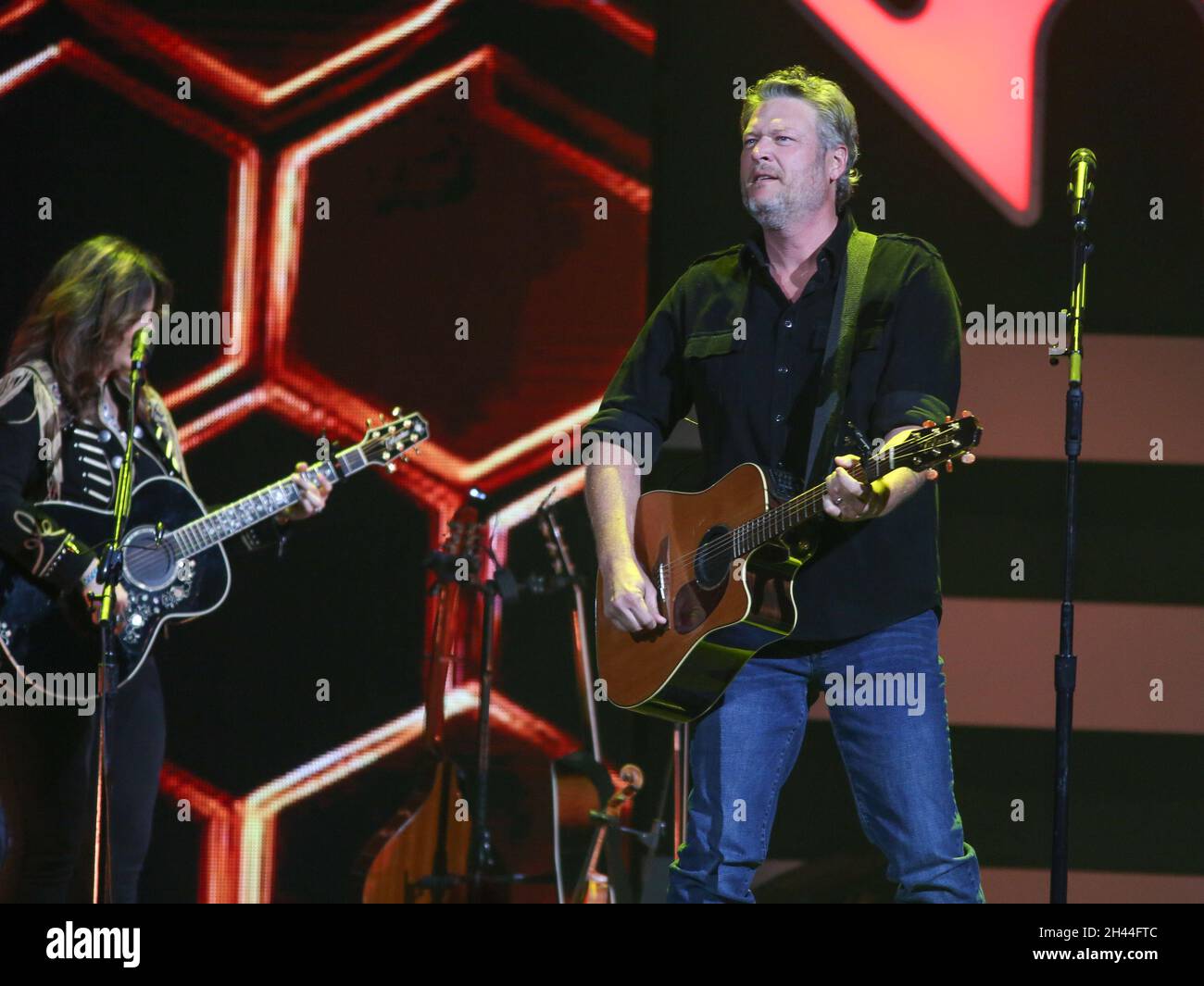 Blake Shelton performs at the iHeartCountry Festival at the Frank Erwin Center on Saturday, Oct. 30, 2021, in Austin, Texas. Photo by Jack Plunkett/imageSPACE/MediaPunch Stock Photo