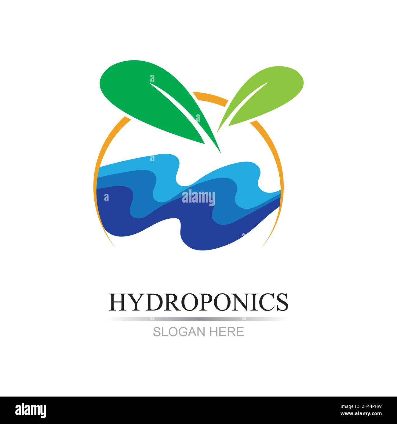 hydroponics logo vector illustration design template Stock Vector