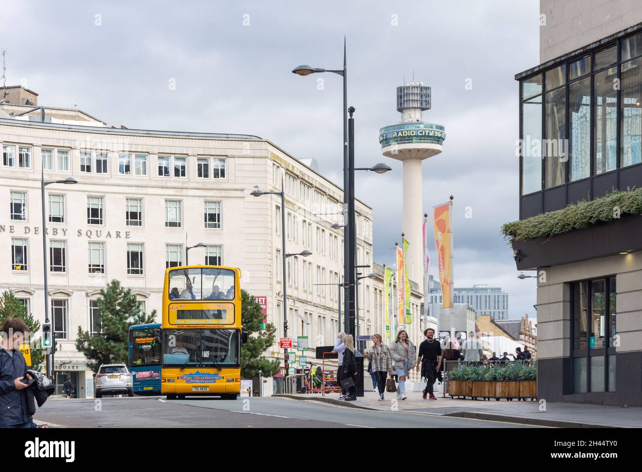 James Street showing St Johns Beacon, City Centre, Liverpool, Merseyside, England, United Kingdom Stock Photo