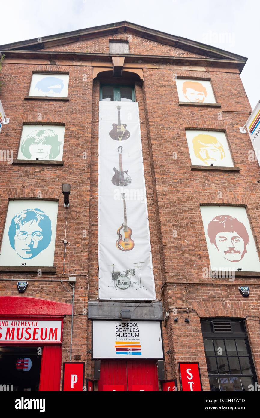 The Beatles Museum, Mathew Street, Liverpool, Merseyside, England, United Kingdom Stock Photo