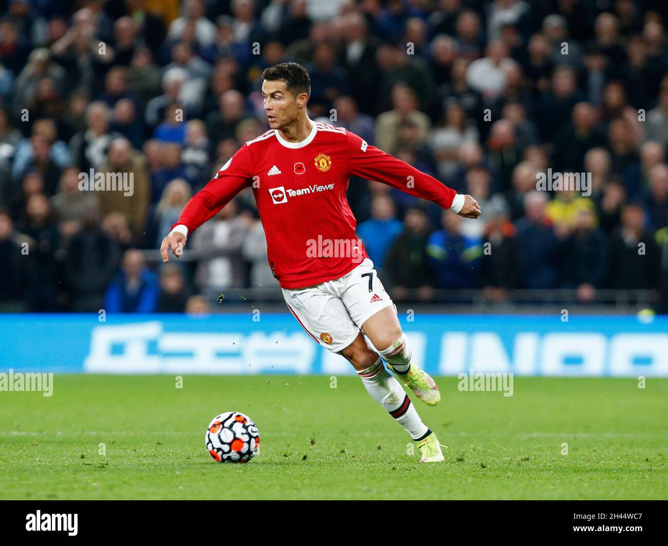 London, England - OCTOBER 30:Manchester United's Cristiano Ronaldo during  Premier League between Tottenham Hotspur and Manchester United  at Tottenha Stock Photo