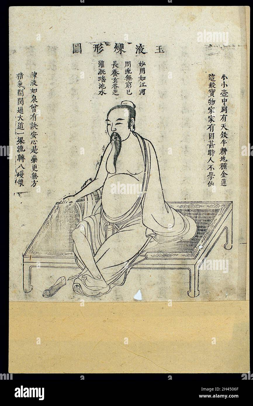 Chinese Woodcut Daoist Internal Alchemy 15 Stock Photo Alamy