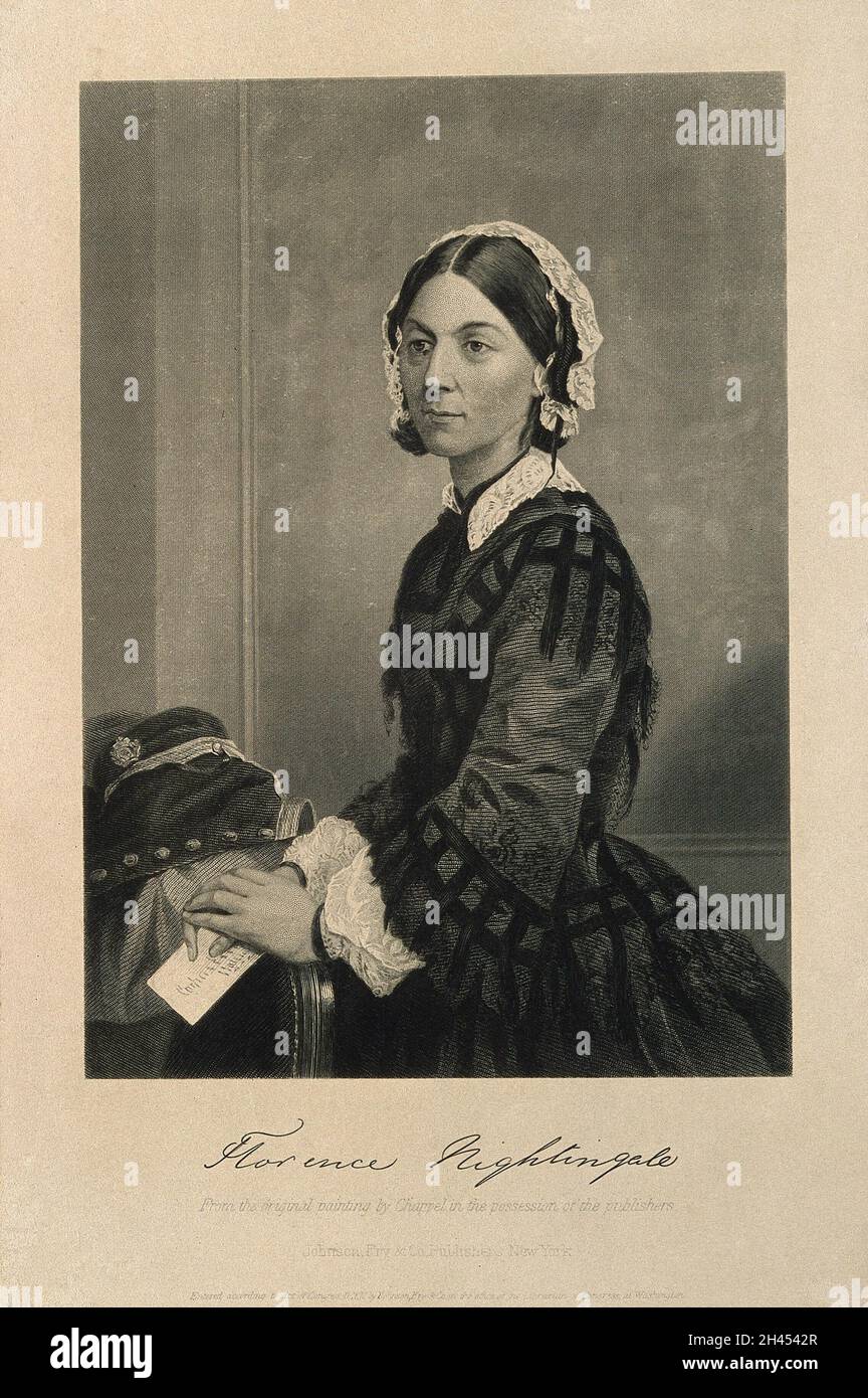 Florence Nightingale. Engraving, 1872, after A. Chappel Stock Photo - Alamy