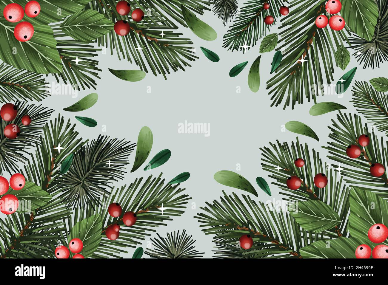 watercolor christmas tree branches background vector design illustration  Stock Vector Image & Art - Alamy