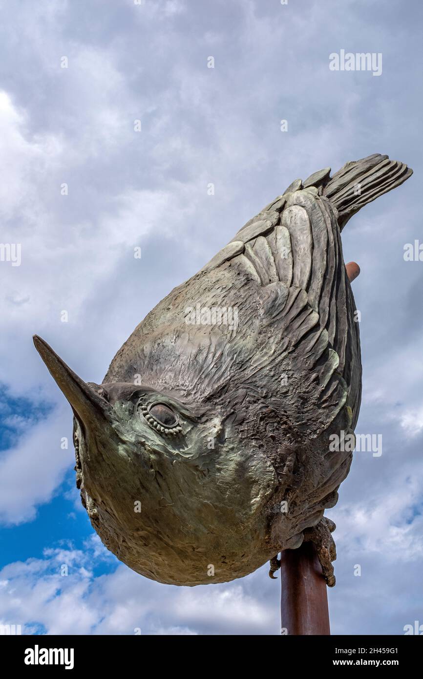 Bernalillo County, State Of New Mexico Public Art Collection: 'Nuthatch' 2019 by Tim Mullane Stock Photo