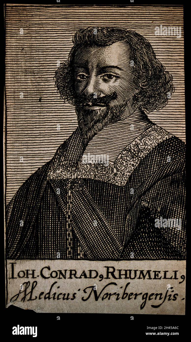 Johann Konrad Rummel [Rhumeli]. Line engraving, 1688 Stock Photo - Alamy