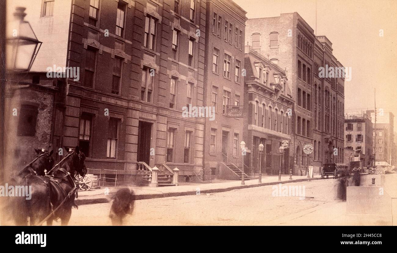 Bellevue Hospital, New York City the street with nurses' entrance
