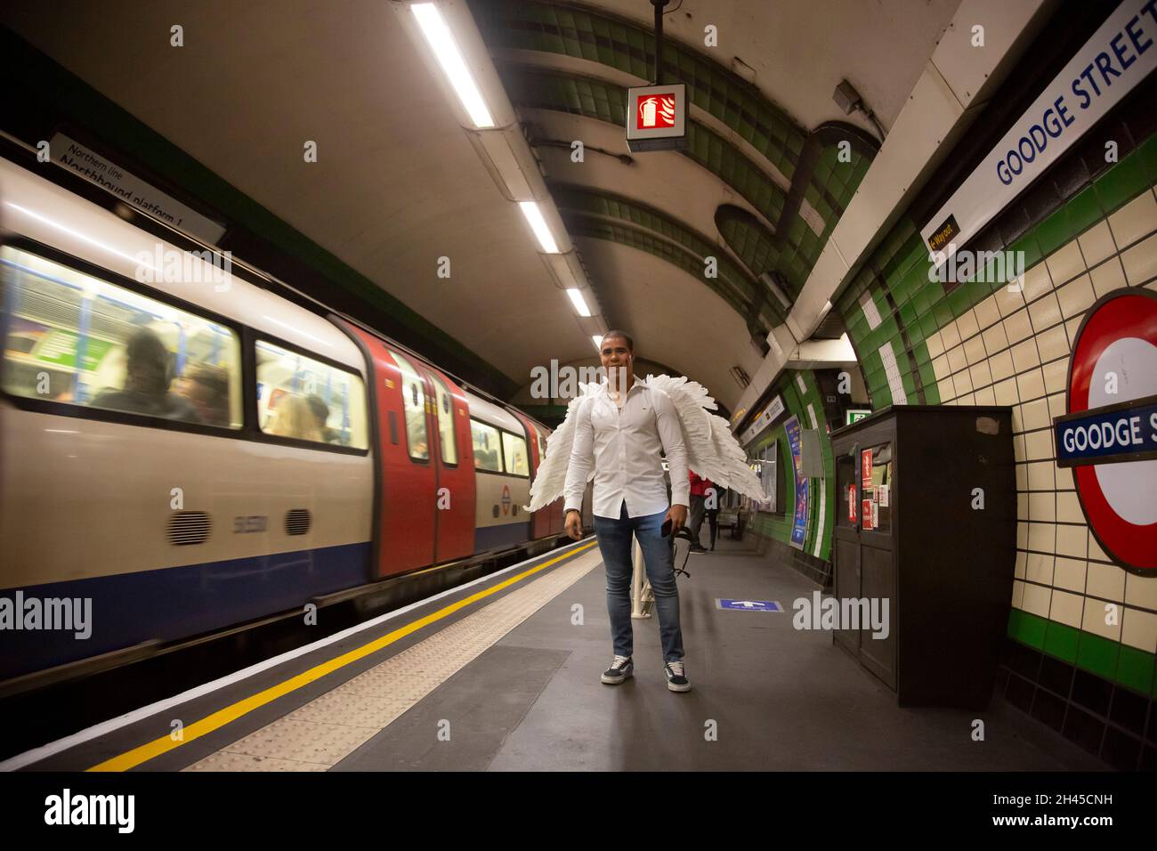 London, England, UK. 31st Oct, 2021. People walk at street with