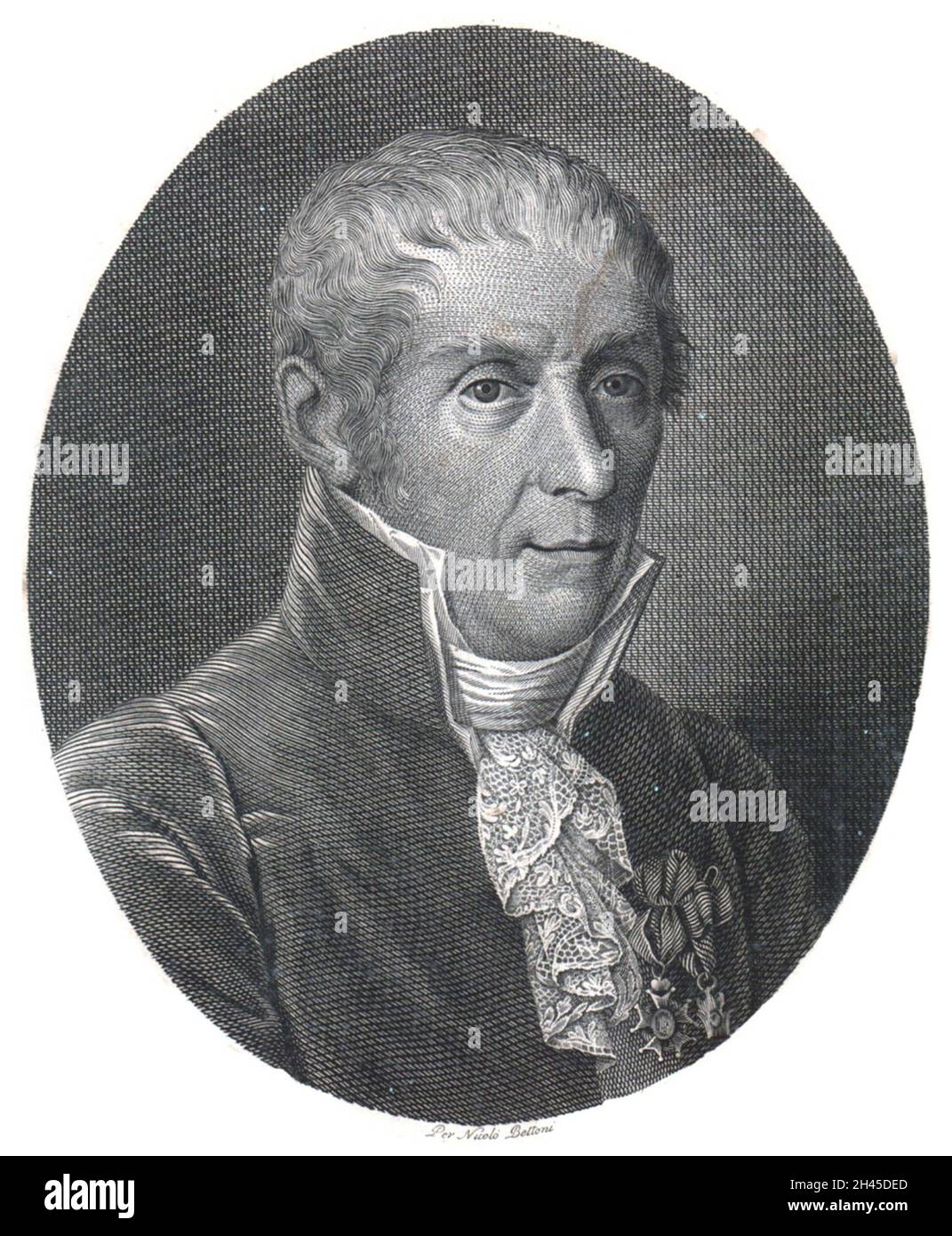 Portrait of the Italian physicist Alessandro Volta Stock Photo
