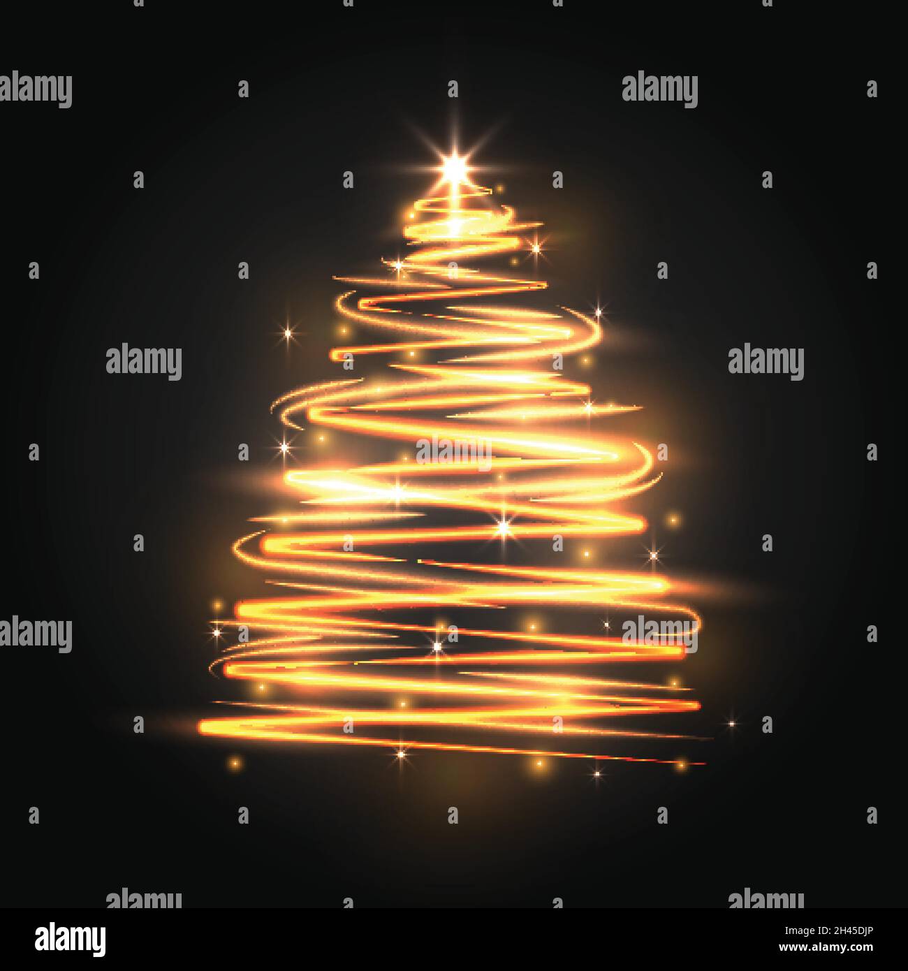 light trail christmas tree vector design illustration Stock Vector ...