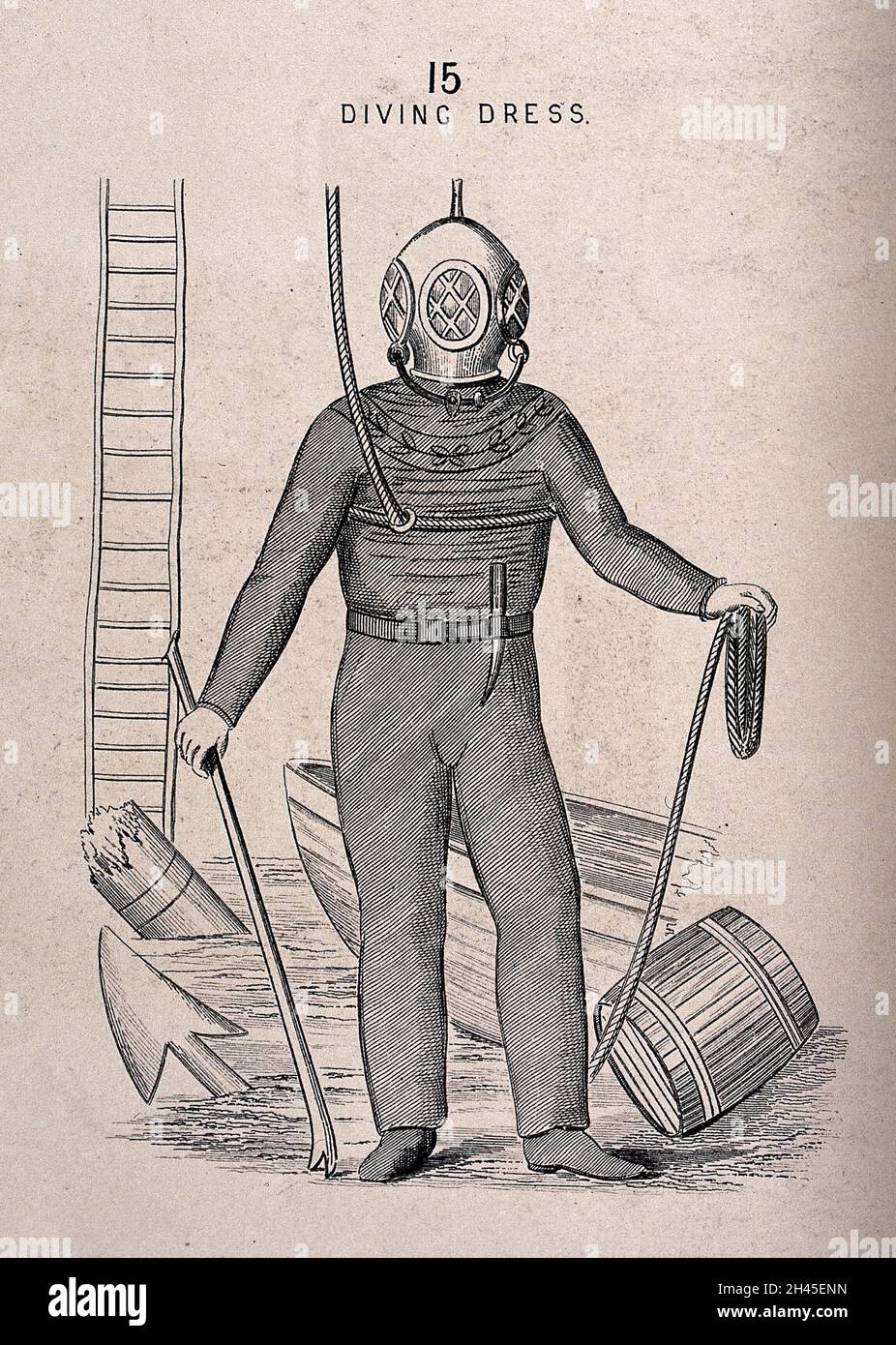 Lighthouses, docks, diving apparatus and other equipment involved in