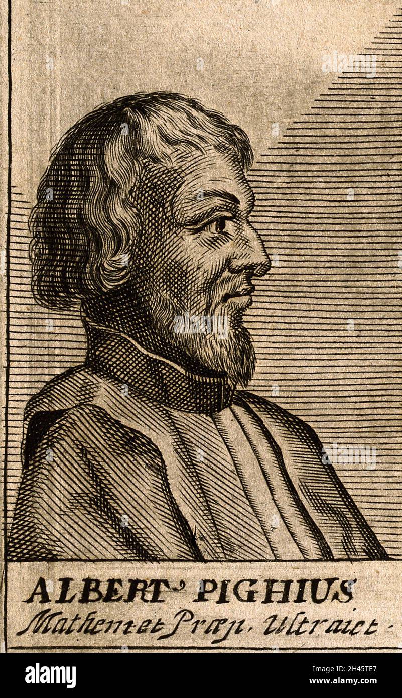 Albertus Pighius. Line engraving, 1688 Stock Photo Alamy