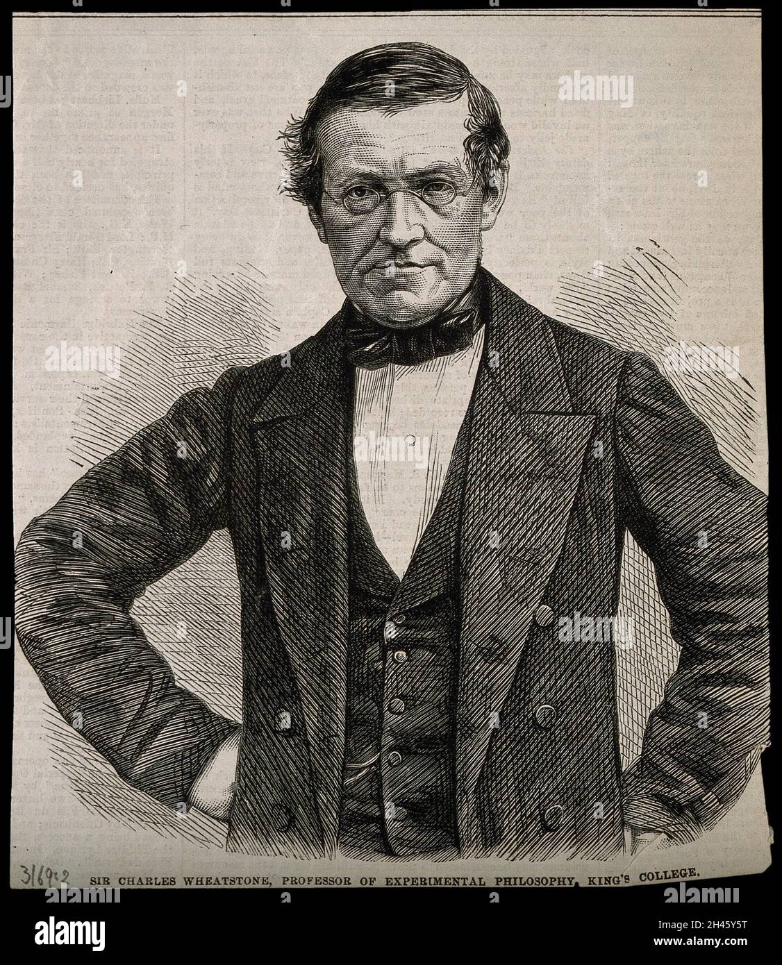 Sir Charles Wheatstone. Wood engraving Stock Photo Alamy