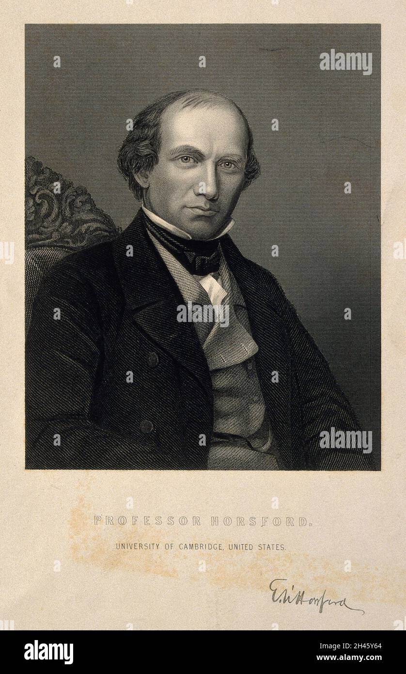 Eben Norton Horsford. Stipple engraving Stock Photo Alamy