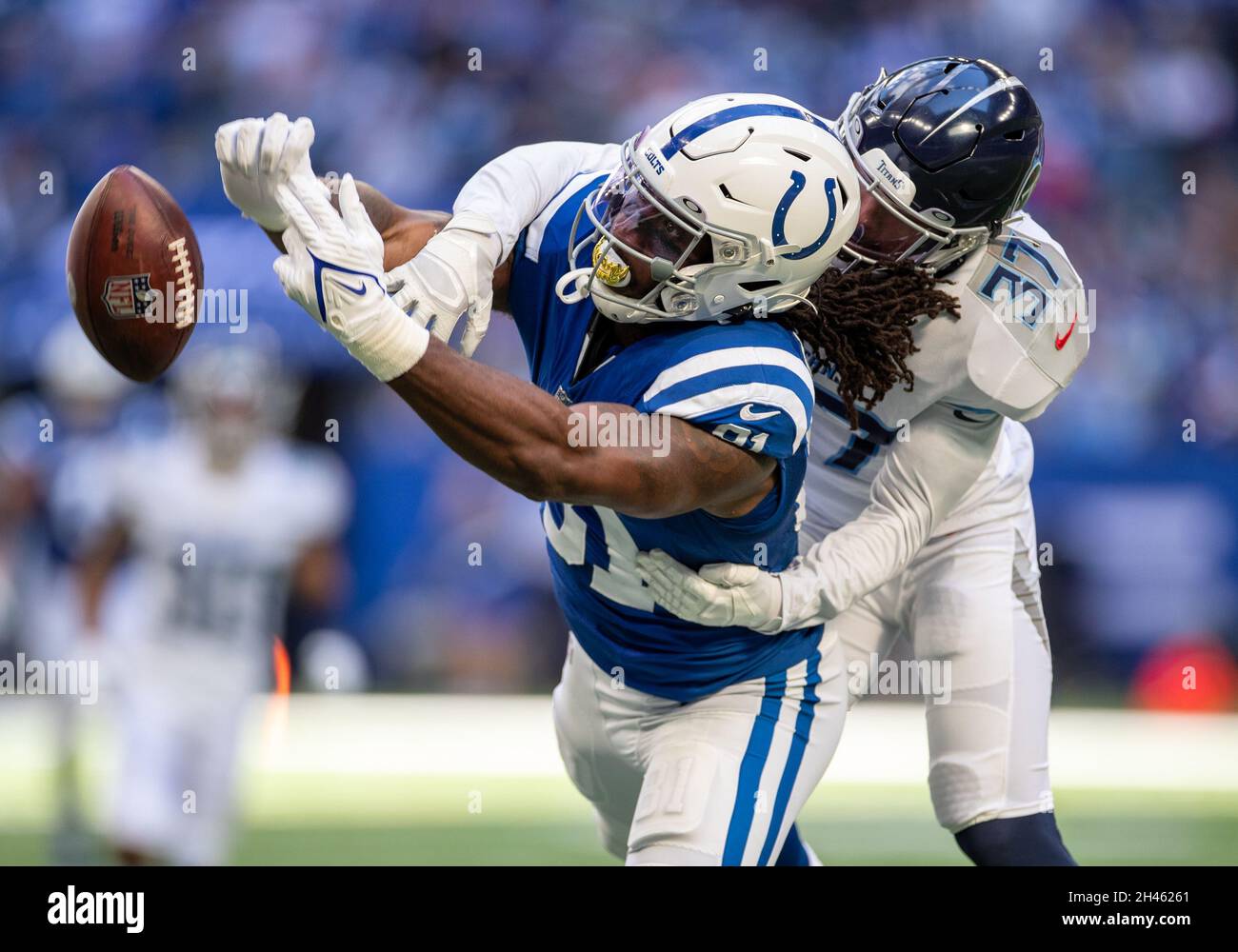 Tennessee Titans defensive back Amani Hooker plays during an NFL football  training camp scrimmage in Nissan Stadium Saturday, Aug. 3, 2019, in  Nashville, Tenn. (AP Photo/Mark Humphrey Stock Photo - Alamy